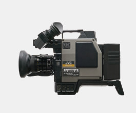 JVC BY-110 analog video camera close-up in studio 